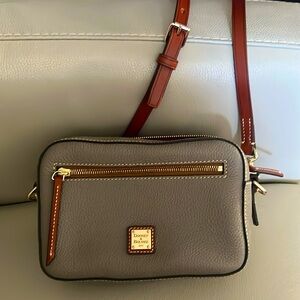 Dooney & Bourke GRAY leather crossbody bag